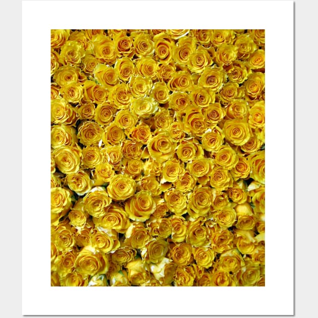 Yellow Roses Wall Art by Ludwig Wagner